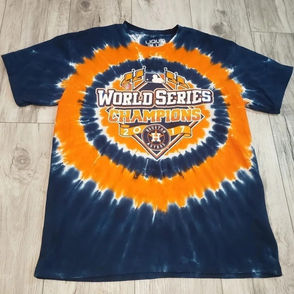 (1)Liquid Blue Houston  Astros Mens M Tie Die Tshirt